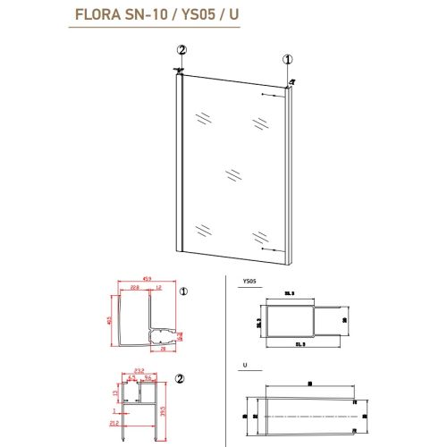 ΣΤΑΘΕΡΟ ΠΛΑΪΝΟ ΚΑΜΠΙΝΑΣ ΝΤΟΥΖΙΕΡΑΣ Karag SN-10 90 90xh190 cm